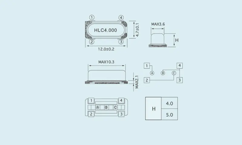 Kvartskristallresonator HC-49S/4PD