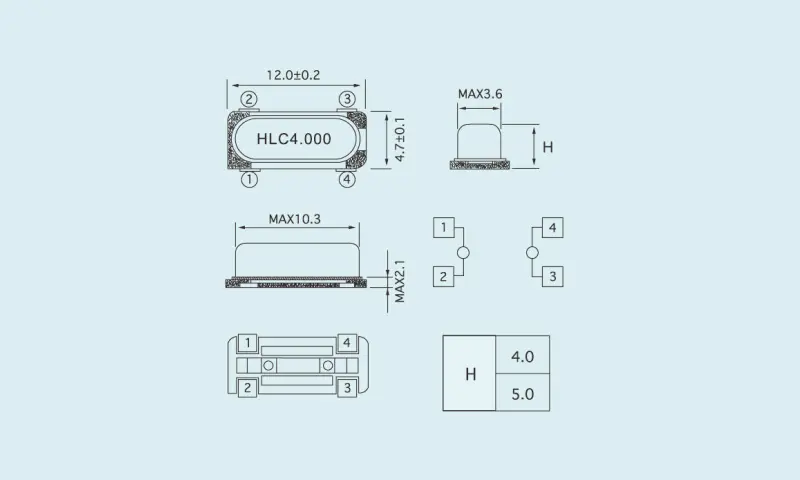 Kvartskristallresonator HC-49S/2PD