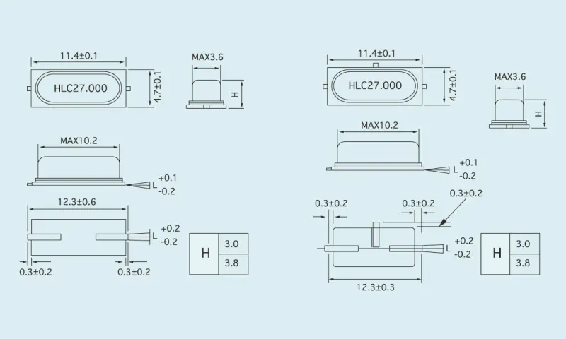 Kvartskristallresonator HC-49S/SMD